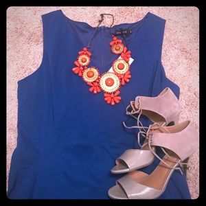 Cobalt Blue Office Dress